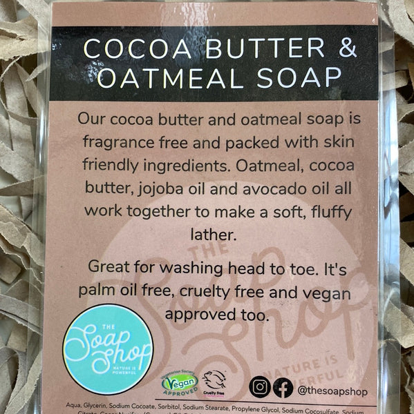 Cocoa Butter & Oatmeal Soap & Soap Bag