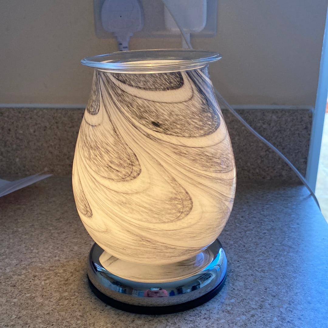 Grey Marble Glass Aroma Lamp